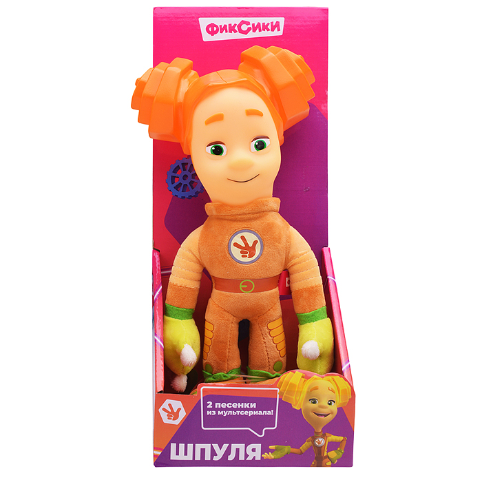 Мягкая игрушка "Фиксики" Шпуля 27см, муз. чип, в коробке Мягкая игрушка "Фиксики" Шпуля 27см, муз. чип, в коробке