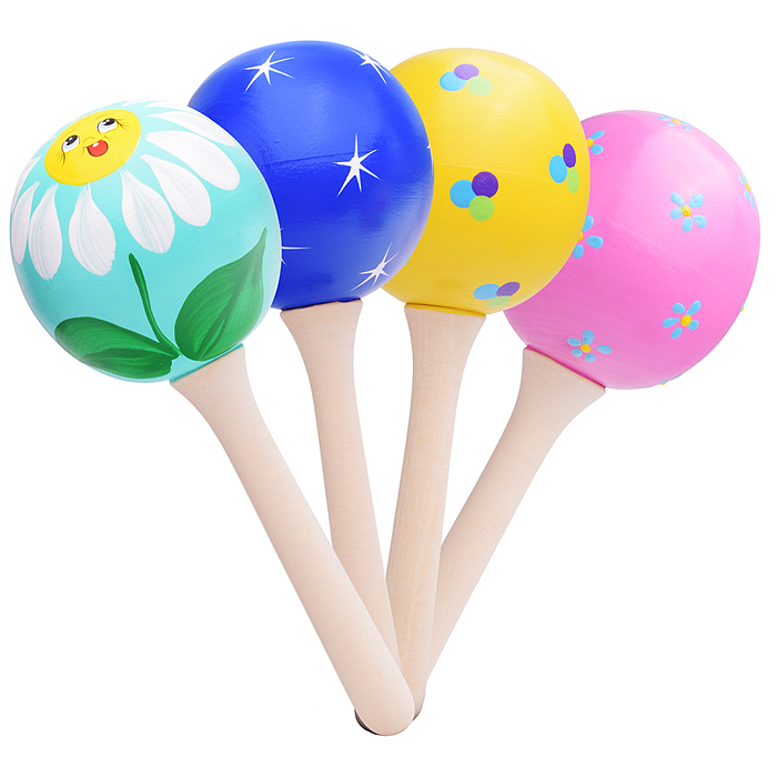 Маракас деревянный большой акриловый