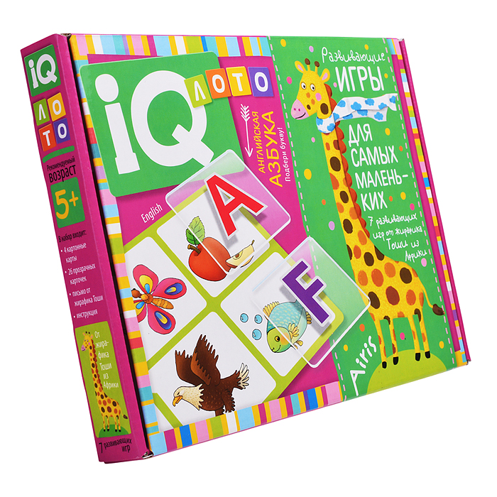 Пластиковое лото для малышей (нов) 5+ Английская азбука. English. Подбираем буквы, учим слова