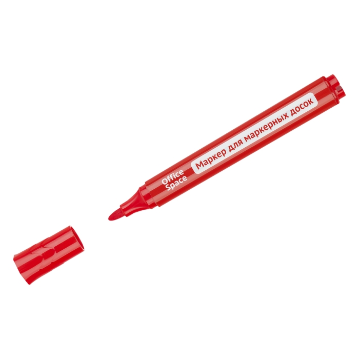 Маркер для белых досок "Bullet" красный, пулевидный, 2,5мм 