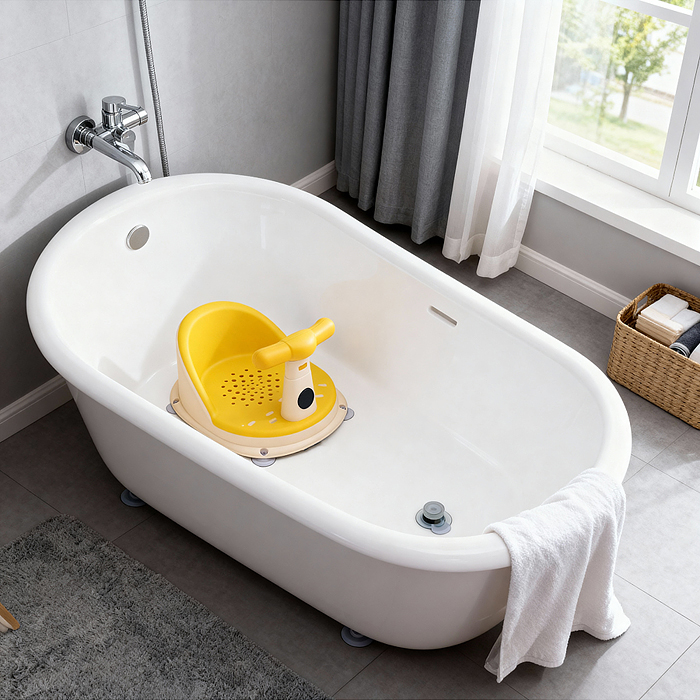 Детский стульчик - сиденье с термометром (желтый)