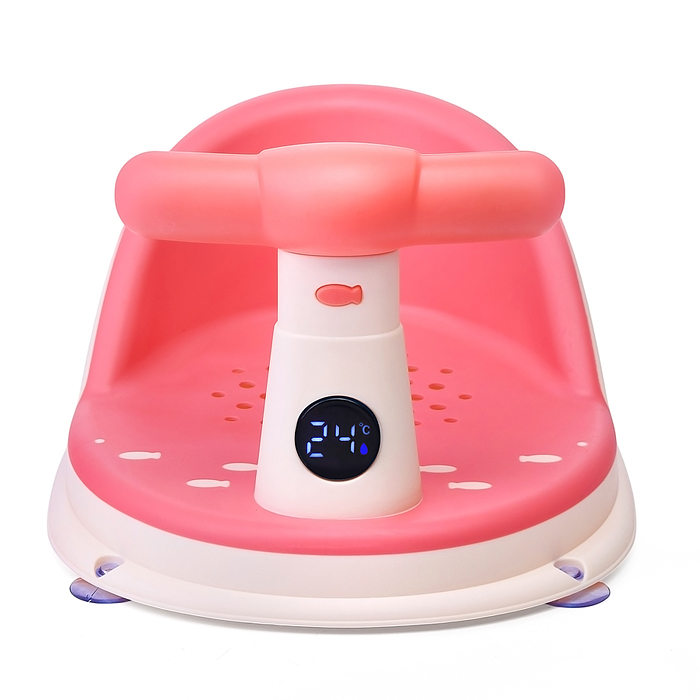 Детский стульчик - сиденье с термометром (розовый)