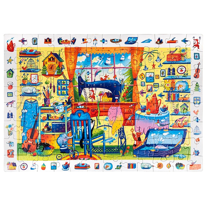 IQ Пазл с развивающей игрой 96 "В гостях у портного. Visiting a Tailor" 6+ (new)