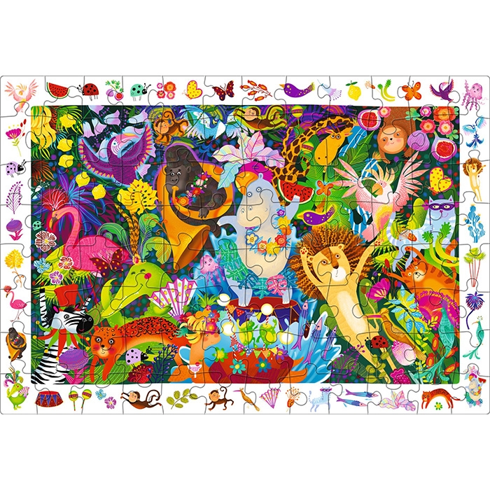 IQ Пазл с развивающей игрой 96 "Весёлая вечеринка в джунглях" 6+ (new)