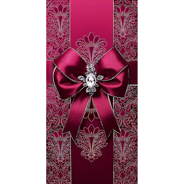 Конверт для денег без надписи (бордовый бант) Конверт для денег без надписи (бордовый бант)