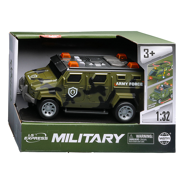 Фото к товару Машина WY1133C "Армейский броневик" 1:32 (свет, звук) в коробке Машина WY1133C "Армейский броневик" 1:32 (свет, звук) в коробке