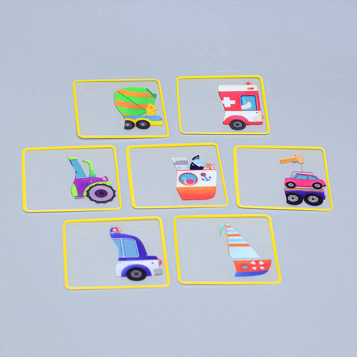 Пластиковое лото для малышей (нов) 3+ Машинки. Найди половинку