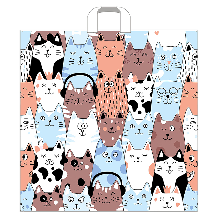 Пакет ПЭ с петлевой ручкой 55х55+4см (Пушистая компания) 