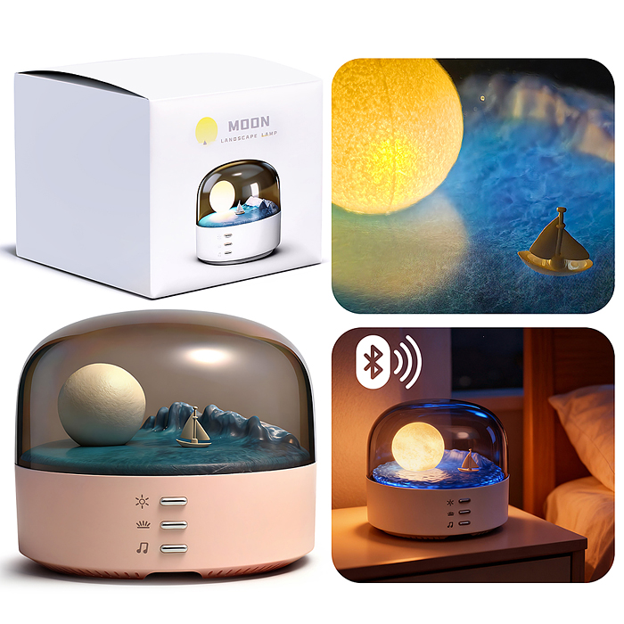 Светильник-колонка YX-02 "Лунный свет" (с Bluetooth) в коробке