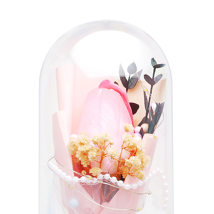 Светильник H04 "Тюльпан" в коробке (розовый) в пакете 