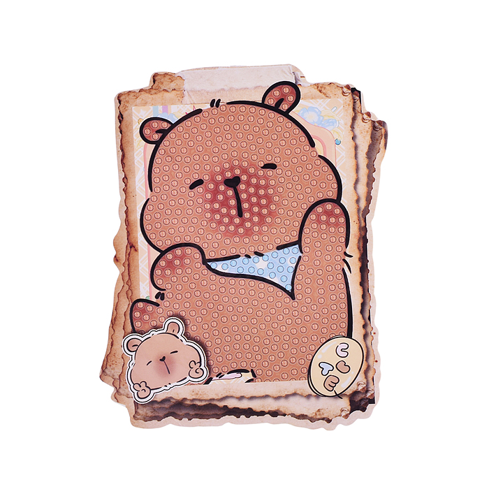 Мозаика алмазная 00-7608 "Такая разная капибара" 10*13см