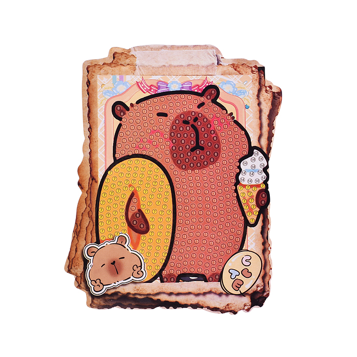 Мозаика алмазная 00-7608 "Такая разная капибара" 10*13см