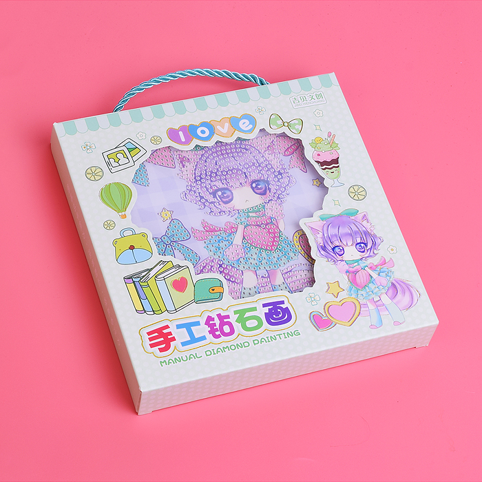 Мозаика алмазная 00-7606 "Мультяшная девочка" 17.7*17.7см