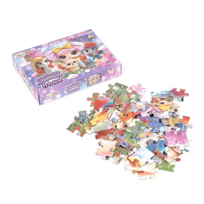 Пазлы 60 "Весёлые подружки пони"