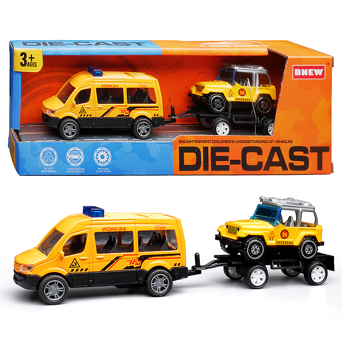 Машина BX-199 "Стройка" металл, в коробке