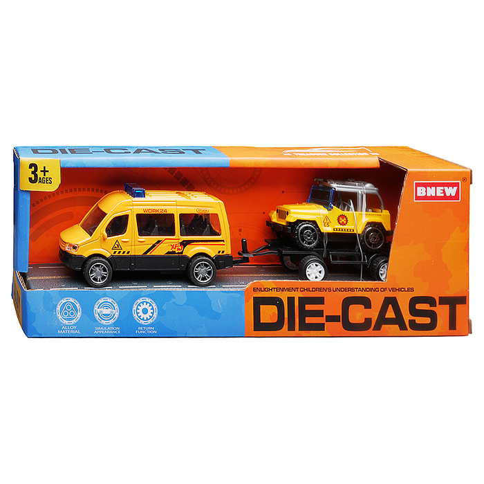 Машина BX-199 "Стройка" металл, в коробке