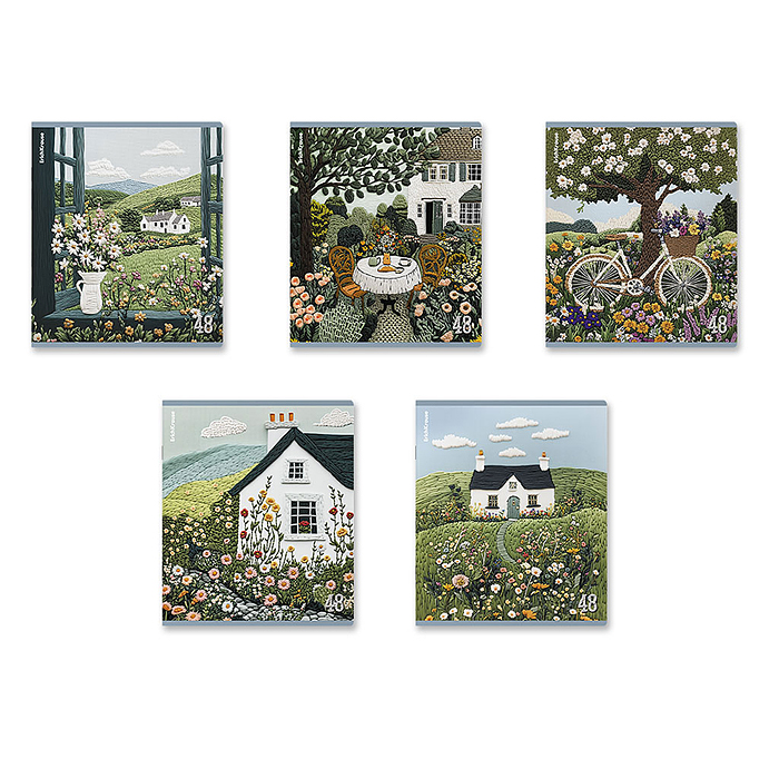 Тетрадь 48л. клетка "Fancy Field" твин-лак