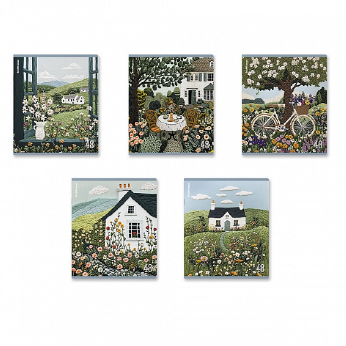 Тетрадь 48л. клетка "Fancy Field" твин-лак