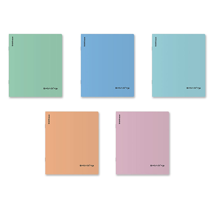 Тетрадь 48л. клетка "Dream" Биология с пластиковой обложкой на скобе