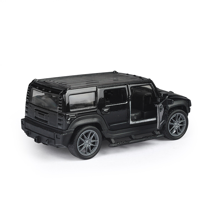 Чёрная инерционная машинка Сафари die-cast,1:32, открывающиеся двери