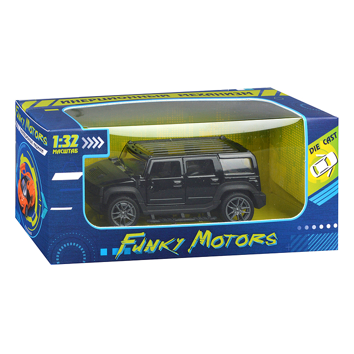 Чёрная инерционная машинка Сафари die-cast,1:32, открывающиеся двери