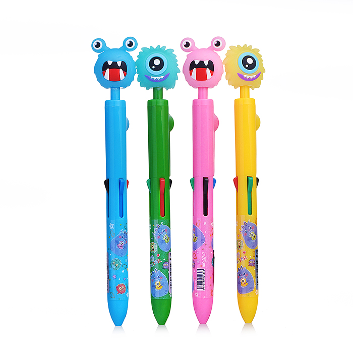 Ручка-автомат "Монстрики" 4 цвета, 0,7 мм в диспле