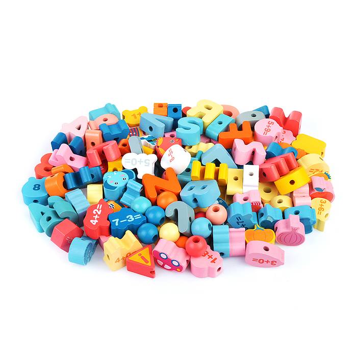 Шнуровка D1570 "Животные" Mix, 122 предмета в пакете