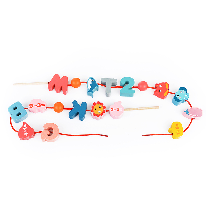 Шнуровка D1570 "Животные" Mix, 122 предмета в пакете