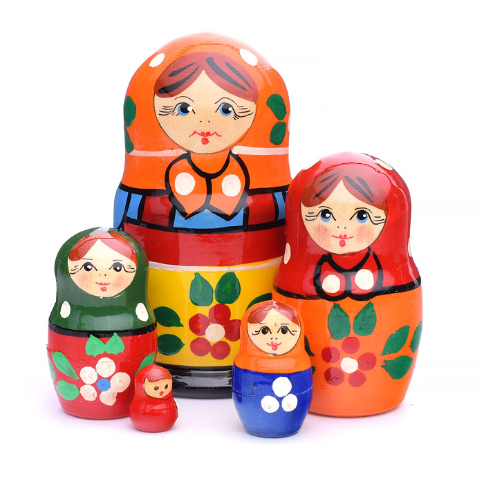 Матрешка 5 в 1 "Загорская роспись"/ окрашенная 