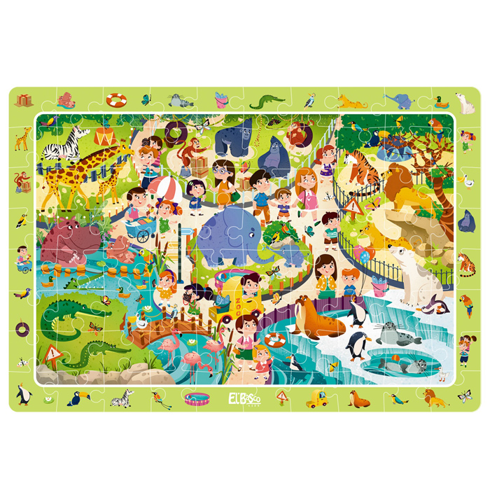 Пазл 80 на внимательность "Зоопарк" 
