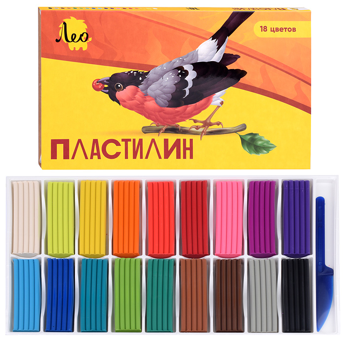 Пластилин классический 18цв. 360г. "Ярко" (в картонной упаковке) 