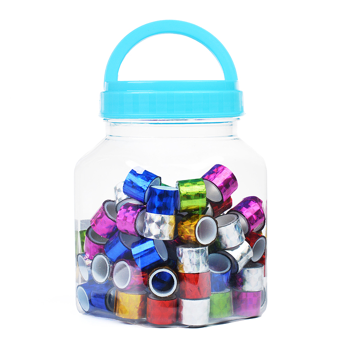 Клейкая лента декоративная, голографическая, полипропиленовая основа 40 мкм, 12 ммx1 м, пла