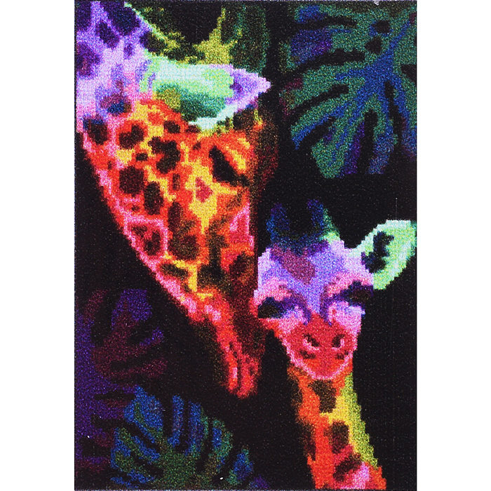 Алмазная мозаика 21*30см "Жирафы" (полное заполнение) 