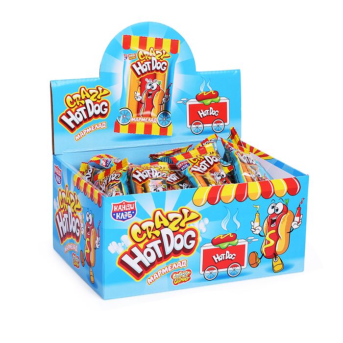 Мармелад "Crazy HOT DOG" 10гр*48шт