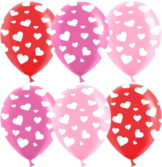 Шар (12''/30 см) Сердечки, Ассорти, пастель, 5 ст, 25 шт. Шар (12''/30 см) Сердечки, Ассорти, пастель, 5 ст, 25 шт.