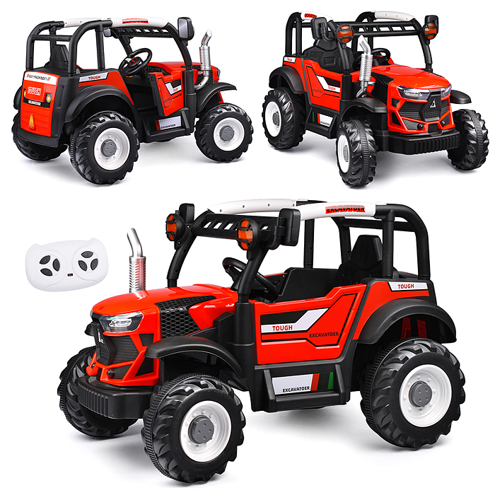 Электромобиль U023426Y 12V4.5A с двойным приводом, красный не родная задняя ось , скол на днище