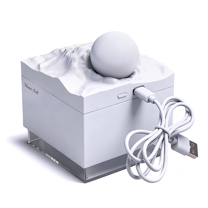 Светильник-увлажнитель JSQ-3 "Луна" цвет белый, в коробке