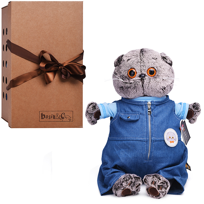 Кот Басик в комбинезоне "Деним"