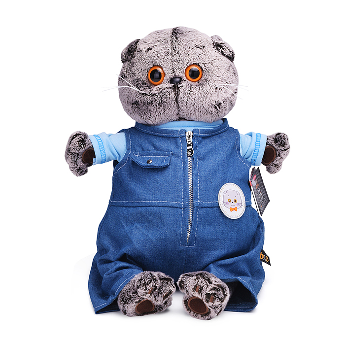 Кот Басик в комбинезоне "Деним"
