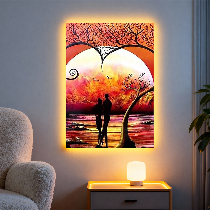 Мозаика алмазная MKA3020-138 "Закат" (с гирляндой) 20*30см.