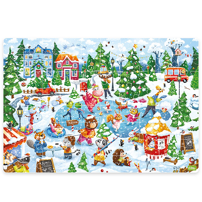 Пазл 80 "Каток" Виммельбух