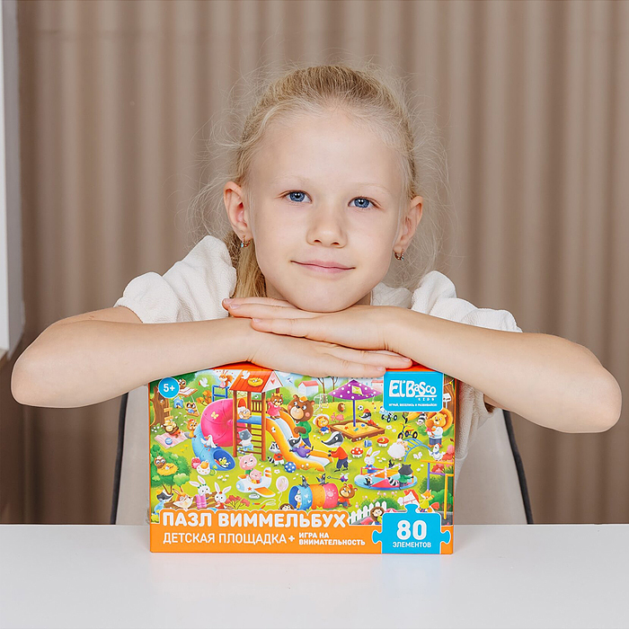 Пазл 80 "Детская площадка" Виммельбух