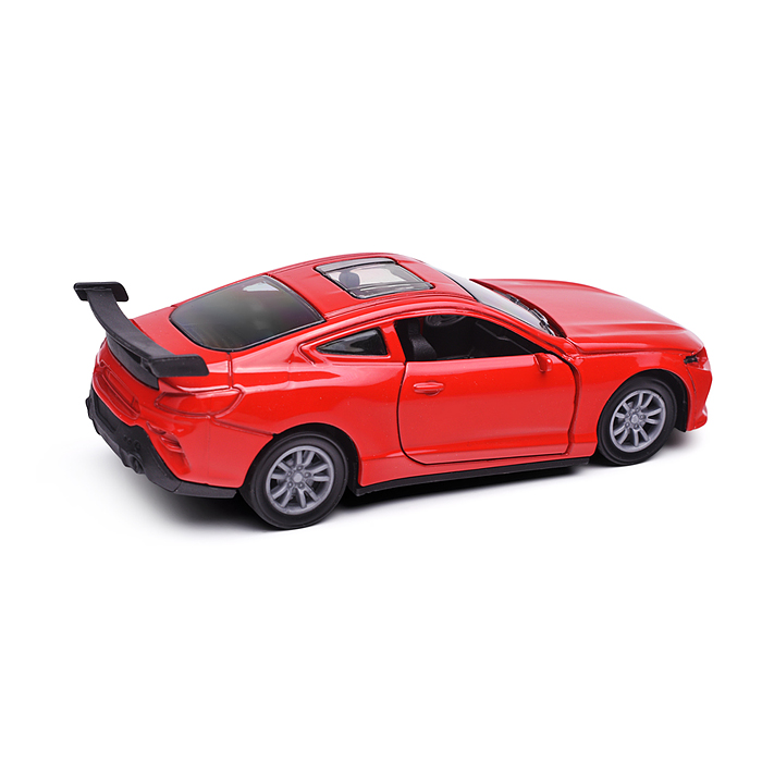 Красная инерционная машинка со спойлером die-cast,1:32, открывающиеся двери
