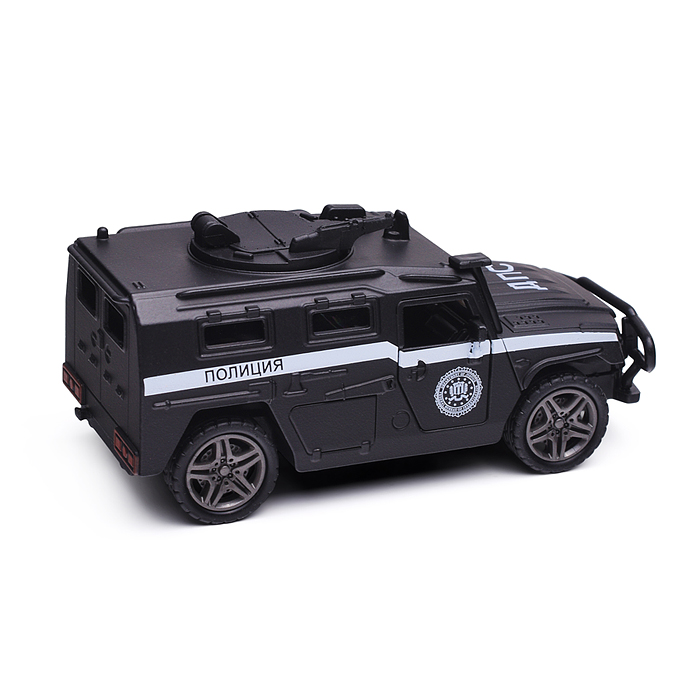 Инерционная машинка Служебный Джип die-cast,1:32, открывающиеся двери