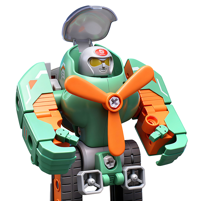 Конструктор ECXP2104-2 "Робот" с отверткой, в коробке