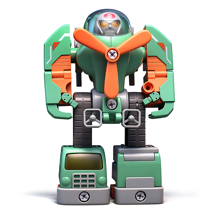 Конструктор ECXP2104-2 "Робот" с отверткой, в коробке