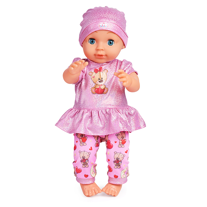 Пупс озвуч 40см, пьет, писает, закр. глазки, 4 акс, 50 звуков 