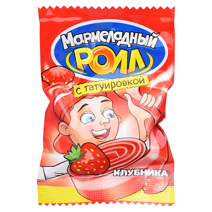 Мармелад "Мармеладный ролл" с татуировкой 12гр*36шт