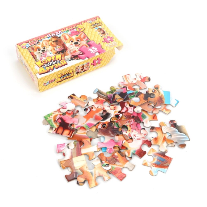 Пазлы 35 "Корги и милые друзья" 