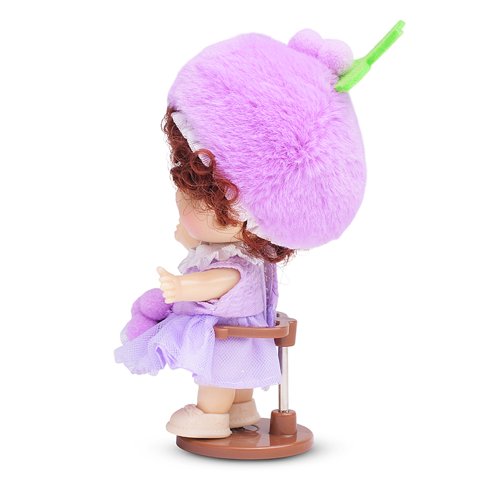 Виниловая кукла Baby Cute Flower с подставкой, 10 см "Лаванда"